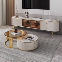 Meuble TV de luxe léger à l'italienne laque minimaliste moderne 30cm étroit pour petits appartements armoire à dalles de roche salon