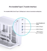 Boîtier d'ordinateur Jonsbo TK-3 Full Tower avec verre trempé et plastique, format ATX, ports USB avant, cabinet de jeu en stock