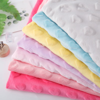 Rouleaux de tissu en polaire velours 3D gaufré à bulles 100 % polyester, tissu Minky à pois, tissu Minky à pois pour couverture bébé douillette et confortable