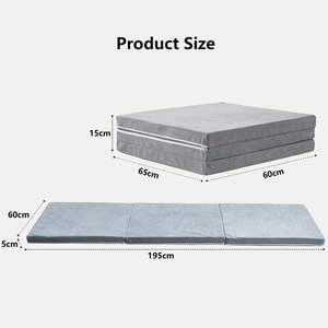 Portable Trifold Sheeper Mattress Memory <strong>Foam</strong> Support Mat Single Size Fitness <strong>Matress</strong> for Gym Bedroom Guest Room Factory Direct - Product Image 5