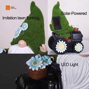 Ornement de Jardin Extérieur en Poly Résine de Dessin Animé Gnomes Figurines Décoratives Artisanales Lumière Décorative de Cour Artisanale en Résine d'Extérieur - Product Image 4