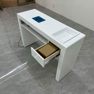 Table de manucure professionnelle en acier inoxydable de luxe léger, exclusive et très vendue, pour technicien(ne) en ongles, utilisation en salon de beauté ou en salon. - Product Image 1