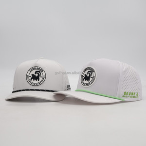 Casquettes de baseball et de golf pour hommes, 5 panneaux, imperméables, avec cordon, personnalisables, avec patch PVC découpé au laser, pour clubs sportifs nautiques, vente en gros - Product Image 3