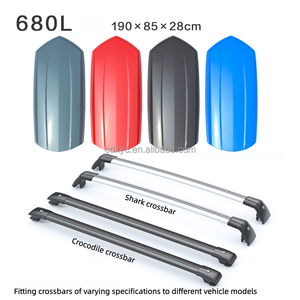 Boîte de <span class=keywords><strong>toit</strong></span> moyenne 680L avec barres transversales pour les voyages de week-end et les sports de plein air - Product Image 2