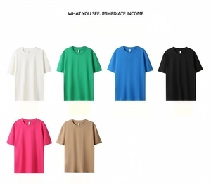 เสื้อยืดผู้ชายหลากสีแบบเรียบง่ายรุ่นใหม่มาแรง ขายส่ง เสื้อยืดลำลองผ้าฝ้าย 100% คอกลม รับสั่งทำเสื้อยืดสำหรับผู้ชาย - Product Image 2