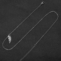 Collar de Alas de Ángel de Acero Inoxidable con Baño de Oro Rosa de 18K y PVD, Sin Deslustre, al por Mayor, para Mujer