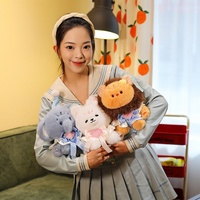 Peluche anti-stress brodée animaux marins, super douce, finition brillante, rembourrée en coton PP, cadeau idéal pour les petites princesses - Meilleure vente