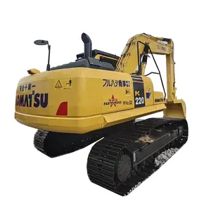 Equipamento de engenharia usado escavadeira de esteira hidráulica komatsu pc220 original durável Japão