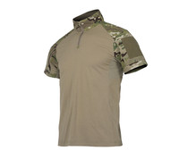 T-shirt tactique décontracté à manches courtes en polyester/coton tricoté pour homme G4, camouflage respirant