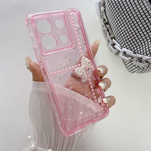 Para 17 Pro Max 3 en 1 <span class=keywords><strong>Pearl</strong></span> & Diamond Design PC + TPU Funda de teléfono impermeable a prueba de golpes por YIRONG - Product Image 5