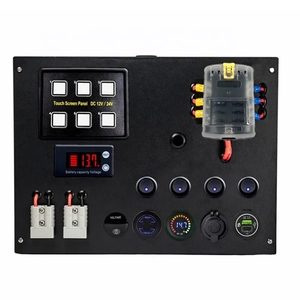 Interruptores Precableados con 2 Puertos USB, Panel de Control de Distribución de 12V para Caravana 4x4, Caja de Control para Toldo, 5X 16A - Product Image 1