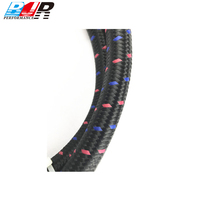 خرطوم وقود محرك السيارة من النايلون المضفر BJR، مطاط صناعي CPE، مقاسات AN6 AN8 AN10 AN12 AN20، ضغط 2000PSI، وصلة أنثى عالمية
