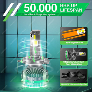 K28 Stock fari a LED 300W ad alta potenza per <span class=keywords><strong>auto</strong></span> 9005 9006 H1 H7 H11 H4 9012 6000k colore potenti Aftermarket luci LED - Product Image 5