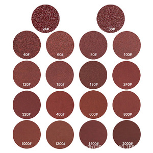 Papel de Lija Rojo de 9 Pulgadas con 6 Agujeros, Disco Flocado Autoadhesivo, Lija para Madera Desechable - Product Image 3