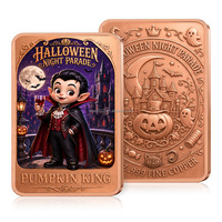 Série de barres de cuivre pur 999 de 1 once pour la Nuit d'Halloween, motifs fantôme, vampire, citrouille, chat, lingot de collection