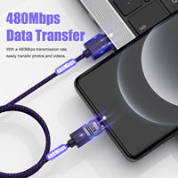 Câble USB C magnétique SIKAI 240W PD3.1, câble de charge rapide USB C vers USB C pour ordinateur portable, téléphone, configuration de bureau de jeu