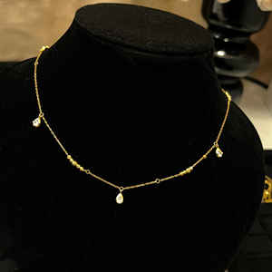 Collier pendentif goutte d'eau bleue de luxe français en argent pur S925, design de niche haut de gamme avec platine comme matériau principal - Product Image 5