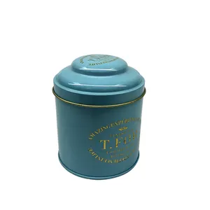 High Quality Hot Selling Metal Packaging India Metallic Tea Tin Can Circle Tin Box