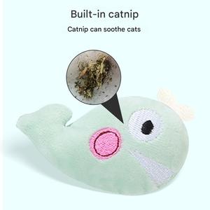 Yeni tasarım balık sevimli oyuncaklar catindoor yumuşak peluş kedi Pet oyuncak kuş kapalı yavru için - Product Image 3