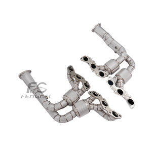 Colector de escape de alto flujo de acero inoxidable SS304 con tubos de escape y escudo térmico para <span class=keywords><strong>Aston</strong></span> <span class=keywords><strong>Martin</strong></span> <span class=keywords><strong>DB9</strong></span> 6.0 V12 que reduce la contrapresión - Product Image 5