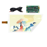 Nouvel écran tactile interactif en film LED transparent de 32 pouces, tablette USB/série, écran tactile capacitif, nano-imperméable, aspect 16:9