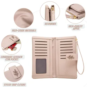 Prettyzys Wholesale New Style Rfid Blocking Large Capacity Clutch Purse PVC Women Wallet