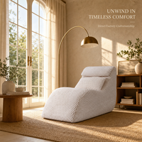 Moderner Minimalistischer Loungesessel Gepolsterter Stoff-Chaiselongue Einzelner Sessel für Schlafzimmer Wohnzimmer Möbel