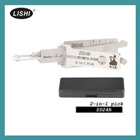Alat Pembuka dan Dekoder Kunci Otomatis 2-in-1 LISHI ZD24R dari Baja Anti Karat untuk Penggunaan Ahli Kunci Profesional, Duplikasi Kunci & Masuk Darurat