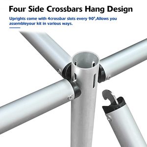 WOWORK 10x10Ft <strong>Pipe</strong> <strong>and</strong> <strong>Drape</strong> Kit Wide Adjustable Stand Heavy Duty Backdrop Stand for Event Party Trade Shows <strong>and</strong> Wedding Decor - Product Image 5