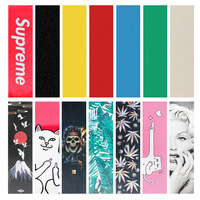 Xuri conception personnalisée impression autocollants Top qualité 33X9 pouces auto-adhésif planche à roulettes Griptape papier arrière pour l'utilisation de la planche à roulettes