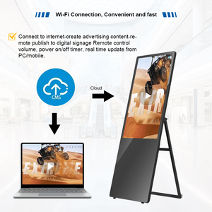 Di động trong nhà <span class=keywords><strong>LCD</strong></span> Áp phích kỹ thuật số media player cho cửa hàng bán lẻ quảng cáo di chuyển hiển thị hình ảnh động chức năng kỹ thuật số biển - Product Image 3