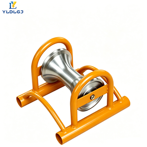 Polea Industrial YILI <span class=keywords><strong>de</strong></span> Acero Naranja <span class=keywords><strong>de</strong></span> Alta Resistencia con Rodillo para Cable <span class=keywords><strong>de</strong></span> Piso <span class=keywords><strong>de</strong></span> Marco Arqueado y Rueda Cóncava Única para Guía <span class=keywords><strong>de</strong></span> Cable - Product Image 2