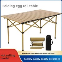Table pliante de camping moderne personnalisée, légère, en fer, avec hauteur réglable, pour l'extérieur