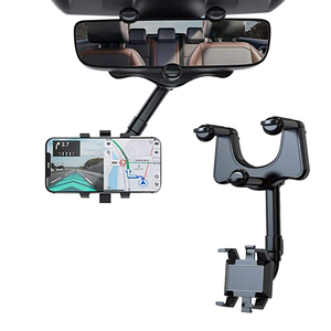 Soporte Giratorio Ajustable 720° para Teléfono en <span class=keywords><strong>Espejo</strong></span> Retrovisor <span class=keywords><strong>de</strong></span> Coche, Soporte Telescópico Universal para Smartphone/Coche/SUV/Camioneta - Product Image 1