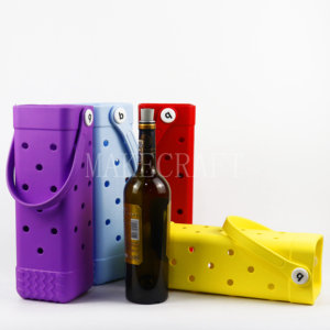 Bolsa de Vino Blanca Portátil, Ecológica e Impermeable, de EVA, Reutilizable, con Asa para el Hombro, Abertura Superior, para Picnic, Viajes, Unisex, con Botón - Product Image 1