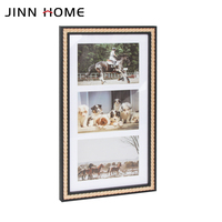 Jinn Home Cadres photo en bois MDF Décoration classique en bois noir Tapis de cadre photo Tenture murale Affichage de table