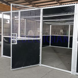 Box Prefabbricati per Cavalli con Telaio in Acciaio Zincato e Porta a Battente per Esterno, Pannelli per Scuderie per Attrezzature per Bestiame - Product Image 5