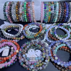 สร้อยลูกปัดทรงกลมทำจากวัสดุผสมอัญมณีขนาด6มม. มาใหม่สำหรับการทำเครื่องประดับและการตกแต่ง - Product Image 1