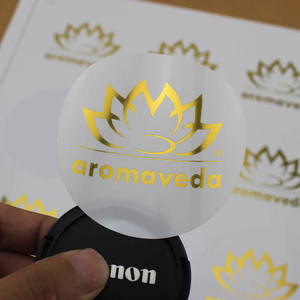 Etiqueta de vinilo brillante ODM/OEM <span class=keywords><strong>Promo</strong></span> OEM thank you, lámina de oro, adhesivo promocional personalizado, etiqueta cosmética transparente - Product Image 6