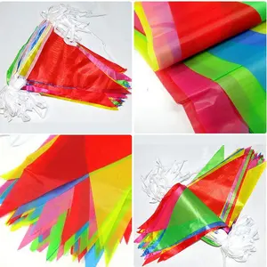 Personalizado Multi cor Triângulo Bunting Flag Banners Pennant Banner Flags