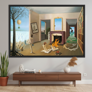 Modern Surreal Canvas <b>Wall</b> <b>Decor</b> - Printed Artwork, Christmas Gift,BLACK FRAMED CANVAS - Product Image 3