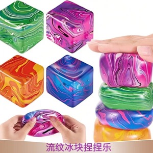 Juguetes Sensoriales Antiestrés Jy Squeeze, Juguetes Blandos para Aliviar el Estrés, Divertidos Cubos de Hielo Coloridos, Pelotas Antiestrés - Product Image 2