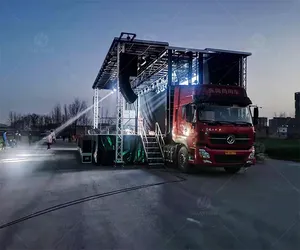 Мобильный сценический прицеп-HUAYUAN S455, гидравлический передвижной сценический прицеп с гидравлическими мероприятиями, сценический грузовик