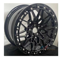Jantes forgées Beadlock 17 18 19 pouces 5x120 5x112 Concave profond Jantes de course de dragster Noir mat pour voitures particulières