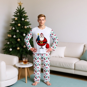 Conjunto de <span class=keywords><strong>Pijamas</strong></span> Navideños para Padres e Hijos, Diseño de Dibujos Animados, Manga Larga, Ropa Casual para el Hogar - Product Image 5