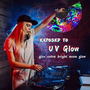 Éventail à main en bambou gravé personnalisé avec logo, grand format, anti-UV, pour festivals, avec motif sculpté - Product Image 6