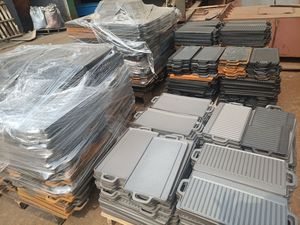 现代风格环保预调味铸铁双面烧烤/煎锅，带手柄，可放入洗碗机清洗 - Product Image 5