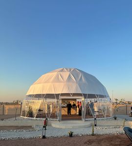 Dôme géodésique de luxe en PVC pour glamping, étanche, avec salle de bain, pour hôtels et resorts en plein air, tailles OEM usine <span class=keywords><strong>3M</strong></span> <span class=keywords><strong>5M</strong></span> 8M 12M 15M 20M - Product Image 1