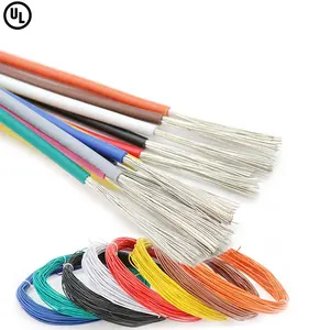 Tegangan Rendah UL 1015 UL 1007 UL 1571 kabel komputer PVC tembaga timah 14 16 18 20 22 Awg kawat pengait 100M gulungan