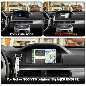 Lecteur multimédia Android 14 Carplay STWEI, écran de style automobile d'origine pour <span class=keywords><strong>Volvo</strong></span> S80 <span class=keywords><strong>V70</strong></span> XC70 2012-2015, DSP GPS stéréo Bluetooth - Product Image 4